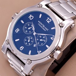 MONTBLANC Chronograph Black Dial Silver Watch